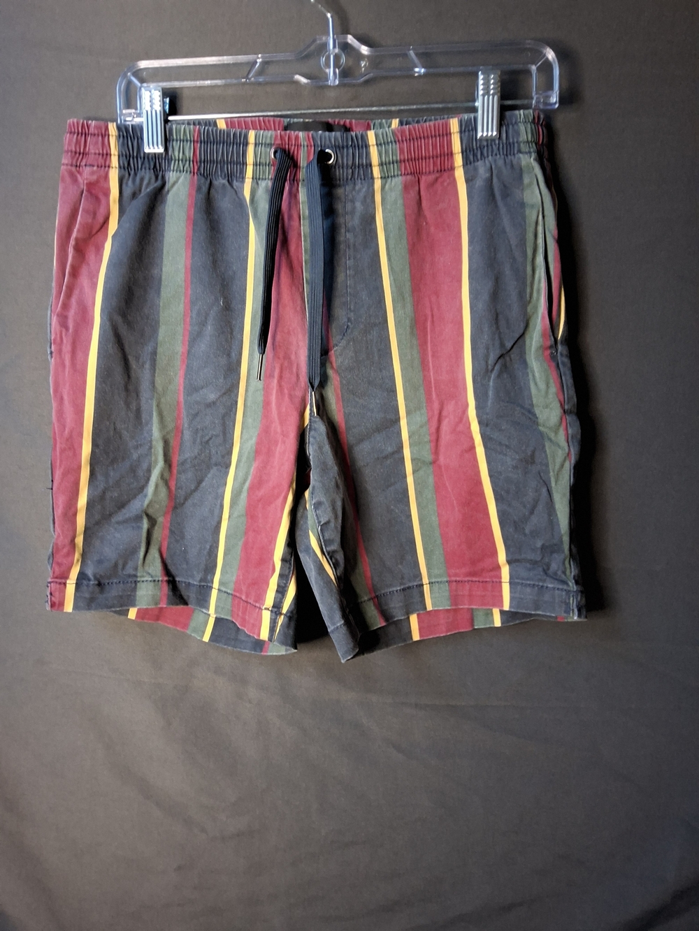 PacSun Multicolor Vertical Stripe Flat Front Shorts